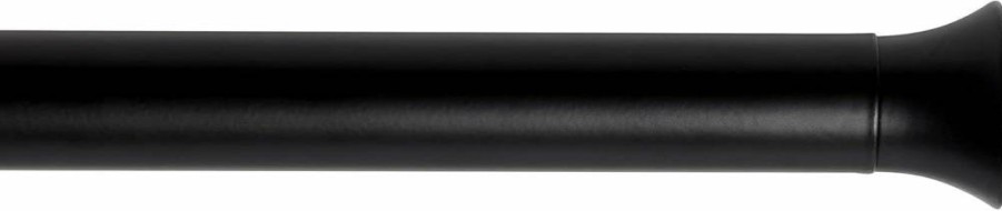 Umbra Chroma Adjustable Tension Curtain Rod 36-54 Inches Black for Sheer & Lightweight Curtains