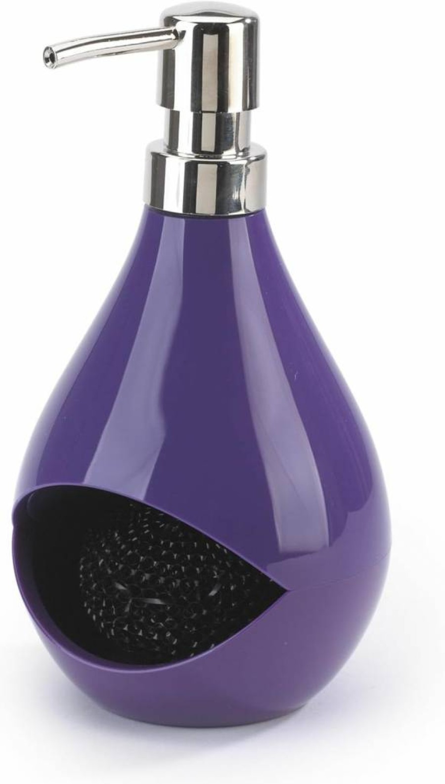 Umbra Prince Purple Poucho Kitchen Soap Dispenser with Built-in Scrubber