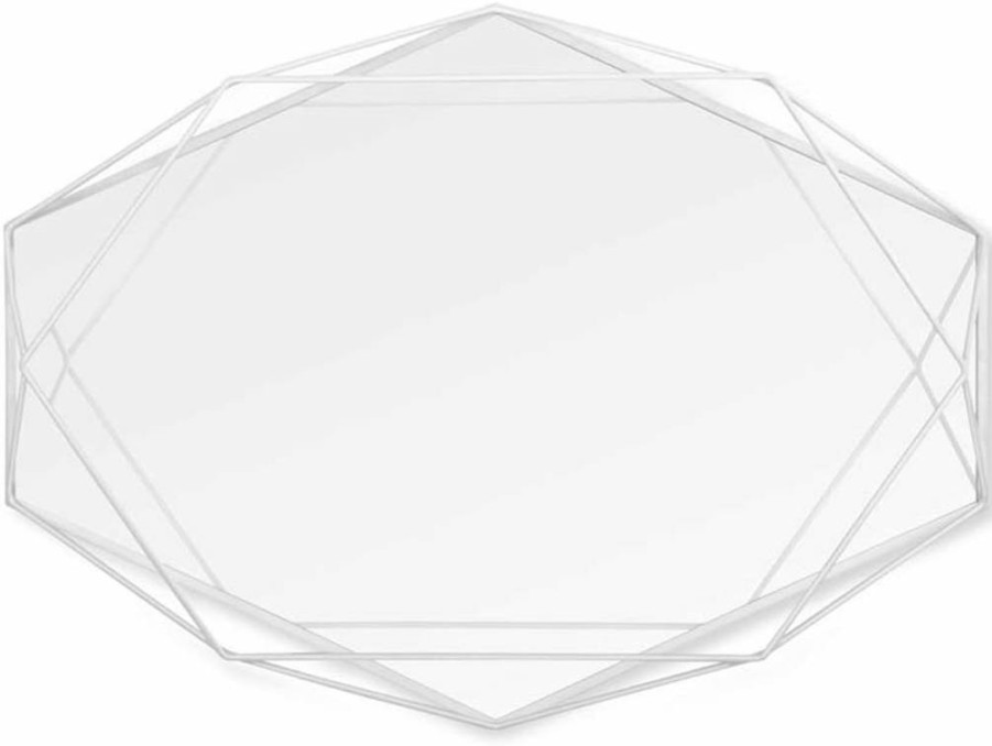 Umbra Prisma Modern Geometric Oval Mirror - Copper Wall Decor for Bedroom, Bathroom, Living Room, Dining Room - 22.5" x 17" x 3.75