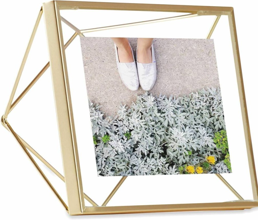 Umbra Prisma 5x7 Picture Frame - White Desktop or Wall Photo Frame for 5 by 7 Inch Photos