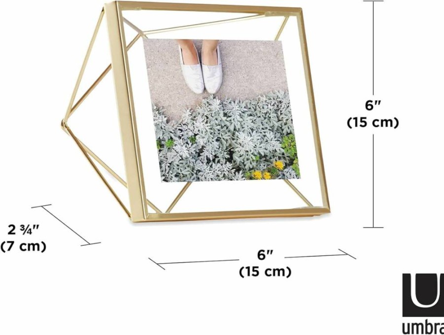 Umbra Prisma 5x7 Picture Frame - White Desktop or Wall Photo Frame for 5 by 7 Inch Photos