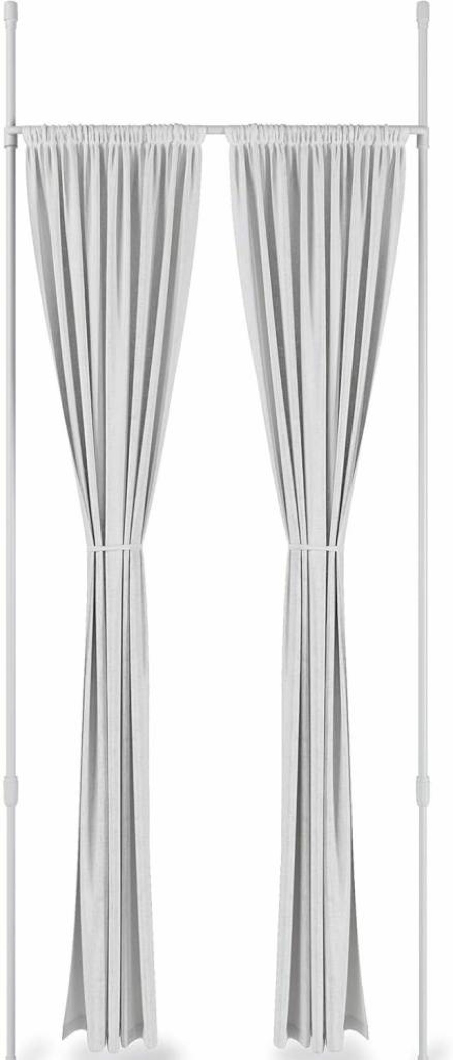 Umbra Nickel Expandable Curtain Rod - Adjustable Room Divider for Windows & Doors
