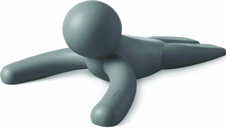 Umbra Buddy 2-Pack Grey Door Stopper - Heavy-Duty Flexible Doorstop with Soft-Touch Finish for Floor Protection